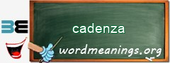 WordMeaning blackboard for cadenza